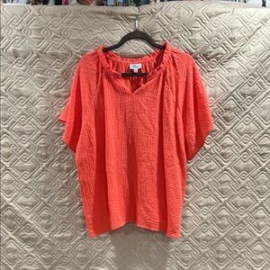 Kim Rogers Coral Textured Blouse